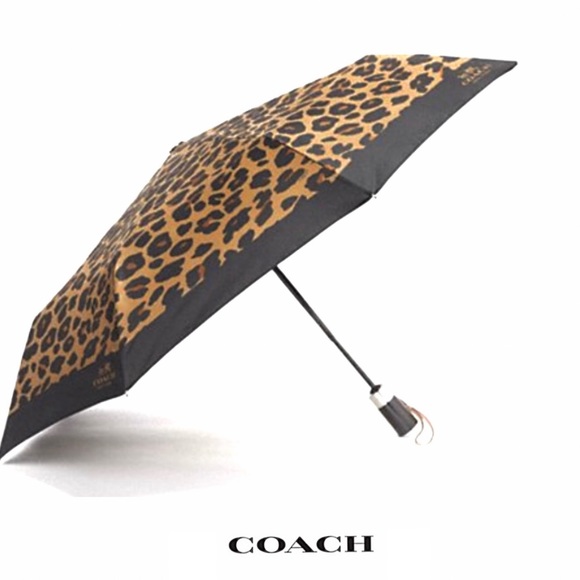 Coach Accessories - Coach | Full Size Leopard Print Umbrella NWT